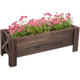 Outsunny Pravokotni leseni zaboj za sadike na prostem za dvignjen zunanji zelenjavni vrt, 100x36,5x36cm, (20755544) Cene