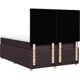  Krevet s oprugama i madracem tamnosmeđi 140 x 190 cm od tkanine | shoptok.hr