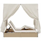  Dvostruka ležaljka Podesiva Bež 205 x 129 x 200 cm poliratan | shoptok.hr
