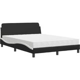  Krevet s madracem Dover crno-bijeli 140 x 200 cm od umjetne kože | shoptok.hr