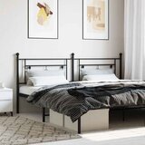  Metalno zamjensko uzglavlje crno 200 cm | shoptok.hr
