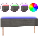  Uzglavlje tamnosivo 163x16x78/88 cm baršunasto | shoptok.hr