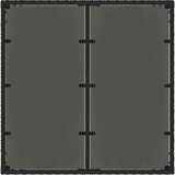  Vrtni stol sa staklenom pločom crni 90x90x75 cm od poliratana | Eponuda.ba