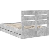  Krevetna konstrukcija s ladicama Betonski sivi 135 x 190 cm Siva 196 x 138 x 100 cm | shoptok.hr