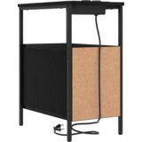 vidaXL Nočne omarice 2 pcs Črni hrast 30 x 48 x 61 cm Konstruiran les | Shoptok.si