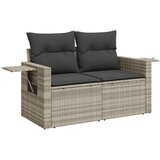 vidaXL 9-dijelni set vrtnih sofa od poliratana s jastucima svjetlosivi | shoptok.hr