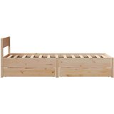 vidaXL Okvir kreveta bez madraca 75 x 190 cm od masivne borovine | shoptok.hr