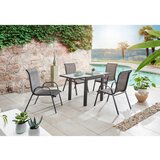 XORA STOL aluminij, jeklo antracit, rjava | Shoptok.si