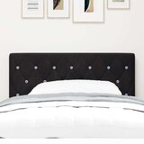 vidaXL Headboard s kristalnim gumbima, crna, 90 cm, baršun | shoptok.hr