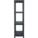  Stalci za pohranu 5 kom crni 60 x 30 x 138 cm plastični - 60 x 30 x 138 cm 1 5 | shoptok.hr