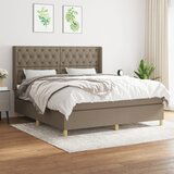 The Living Store Box spring postelja z vzmetnico taupe 160x200 cm blago - Box Spring Postelja, (21512187) Cene