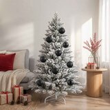  Set božićnih kuglica XL 9 kom. Crna Promjer 15 cm Plastika | shoptok.hr
