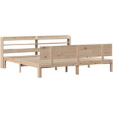  Okvir kreveta s uzglavljem 200 x 200 cm od masivne borovine | shoptok.hr