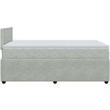 vidaXL Box spring postelja z vzmetnico svetlo siva 120x190 cm žamet | Shoptok.si