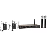 Auna Pro DUETT QUARTETT FIX, V2, 4-kanalni mikrofon UHF bežični mikrofon set, DO 50 m