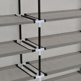 vidaXL 282434 shoe cabinet with cover grey 115x28x110 cm fabric | shoptok.hr