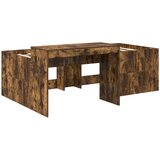 Krevet za djecu s visokim okvirom i stolom Dimljeni hrast - Dimljeni hrast 75 x 190 cm | shoptok.hr