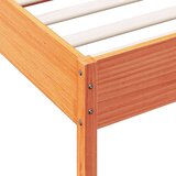  Okvir kreveta s uzglavljem voštano smeđi 90x200 cm od borovine | shoptok.hr