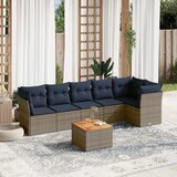 vidaXL 7-dijelni set vrtnih sofa od poliratana s jastucima sivi | shoptok.hr
