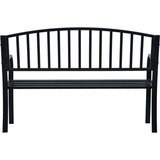  Vrtna klupa crna 120 cm čelična | shoptok.hr