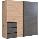 Gent Garderobna omara Winn 2 hrast + temno siva cene