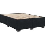 vidaXL Krevet s oprugama i madracem crni 160x200 cm baršunasti | shoptok.hr