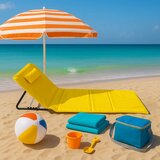  Ležaljka sklopiva za plažu 140x39cm Žuta LP-722000Žuta Cene