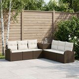  Set sofe 7 kom. Smeđa i krem bijela 124 x 62 x 69 cm | shoptok.hr
