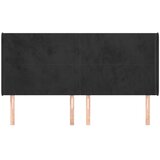  Uzglavlje s ušima crno 163x16x118/128 cm baršunasto | Eponuda.ba