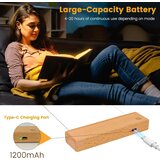 MAXSPACE LED lučka za branje z leseno osnovo | Shoptok.si