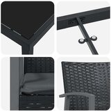  Set vrtnih stolova s jastučićima Crna Poli ratan | shoptok.hr
