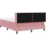 Box Spring Krevet s Madracem Ružičasta 140x190 cm Baršun | shoptok.hr