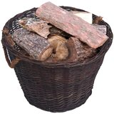  3-dijelni set košara za drva za ogrjev tamnosmeđi od vrbe | shoptok.hr