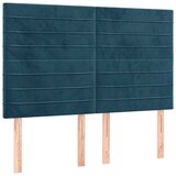  s oprugama i madracem tamnoplavi 140x190 cm baršunasti | shoptok.hr