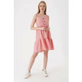 Bigdart 2385 Square Collar Summer Dress - Pink