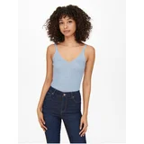 Only Light Blue Ribbed Tank Top Lina - Women