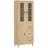 vidaXL Visoka komoda sonoma hrast 69,5x34x180 cm inženirski les, (20807865) | Shoptok.si