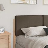  Tapecirani uzglavlje Smeđa i taupe 135 cm Čvrsto borovo drvo | shoptok.hr