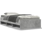 vidaXL Posteljni okvir betonsko siv 100x200 cm inženirski les | Shoptok.si