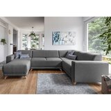 Miuform Siva sklopiva/s prostorom za odlaganje kutna garnitura (s desnim kutom/u obliku slova "U") Classy Sophie – | shoptok.hr