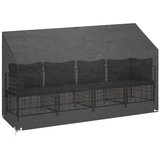 Maison Chic Prevleka za zunanjo pohištvo - Prevleka za vrtno klop 12 obročkov 210x70x70/88 cm polietilen, (21795342) | Shoptok.si