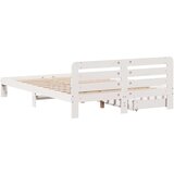vidaXL Posteljni okvir brez vzmetnice bel 120x200 cm trdna borovina | Shoptok.si