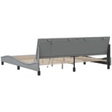  Posteljni okvir brez vzmetnice svetlo siv 200x200 cm blago | Shoptok.si