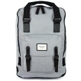Himawari Unisex's Backpack Tr21313-7 Black/Light Grey Cene