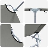  Ležaljka 2 pcs Siva 58 x 188 x 77cm Poliester | shoptok.hr