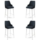 Hanah home Enox - Anthracite, White AnthraciteWhite Bar Stool Set (4 Pieces) | ePonuda.com