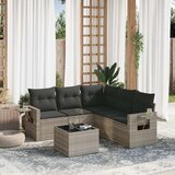  6-dijelni set vrtnih sofa od poliratana s jastucima svjetlosivi | shoptok.hr