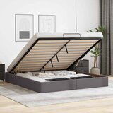 Maison Chic Otomanski Posteljni okvir - Dvoposteljna postelja - Zakonska postelja brez vzmetnice siv 180x200 cm-J532, (21760223) | Shoptok.si
