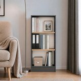 MID.YOU REGAL 52/114/30 cm antracit, medeni hrast | Shoptok.si