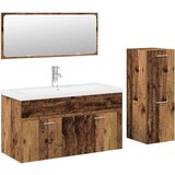  4-dijelni set kupaonskog namještaja od starog drveta | shoptok.hr